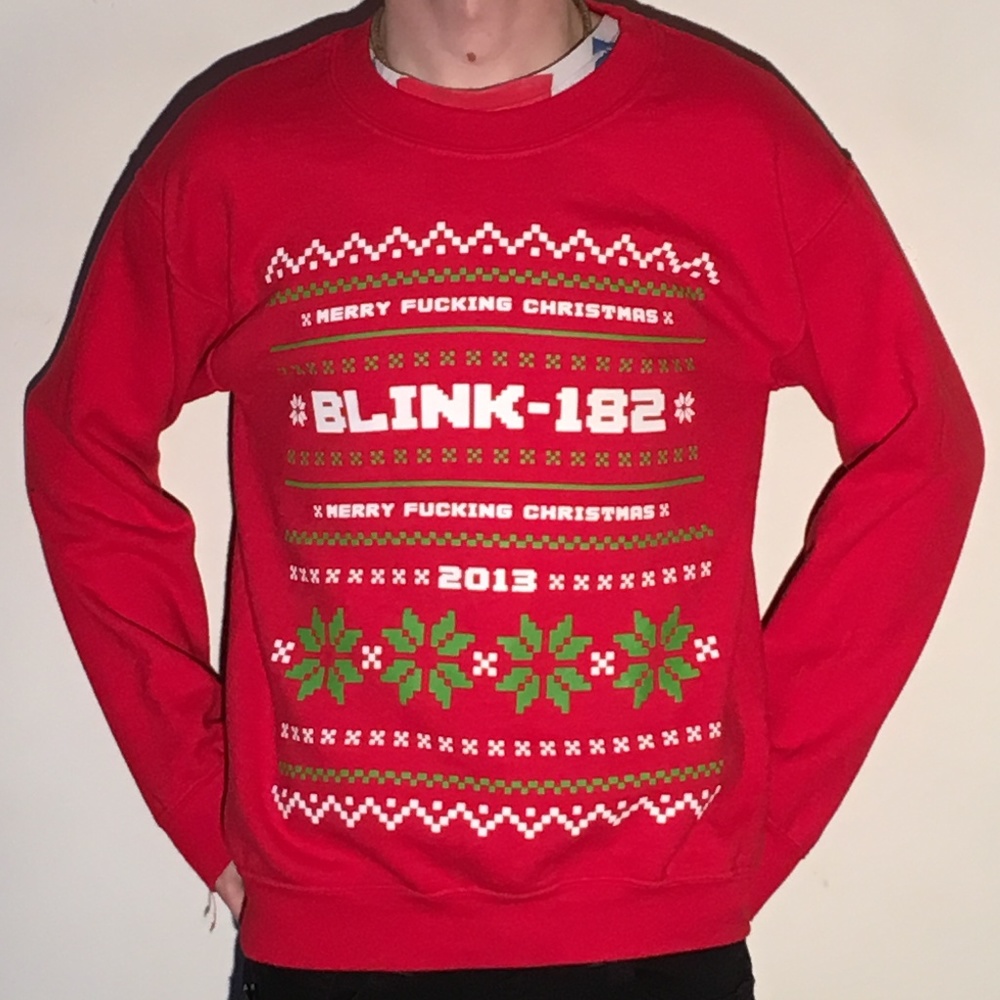 Red Blink 182 Long Sleeve Shirt